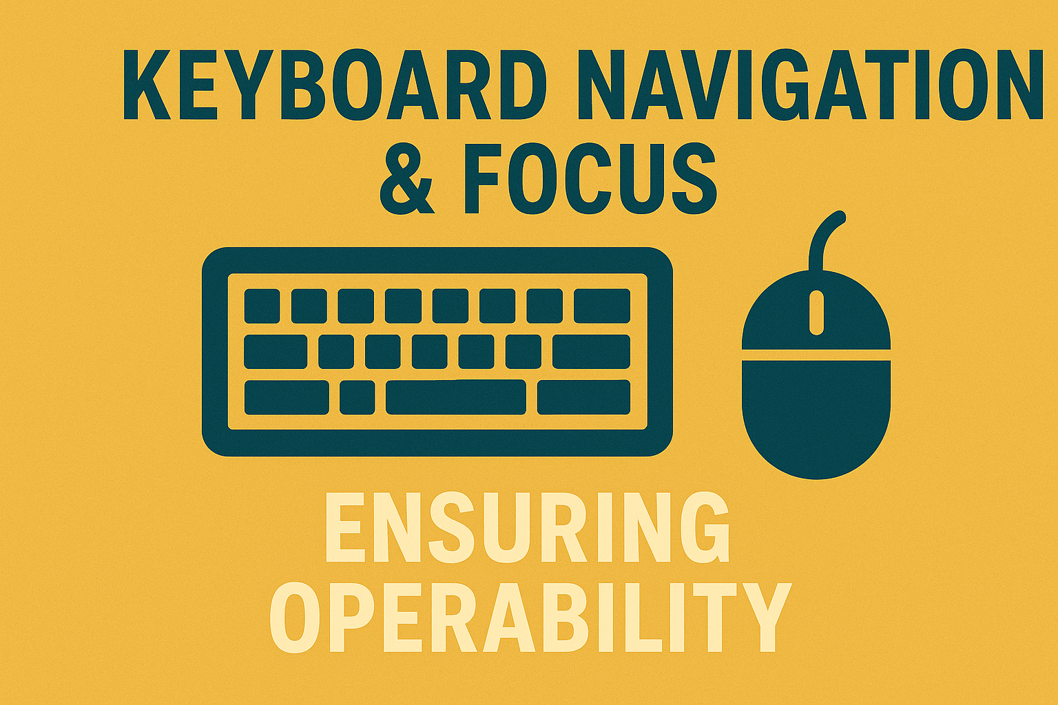 Keyboard Navigation & Focus — Ensuring Operability (WCAG)