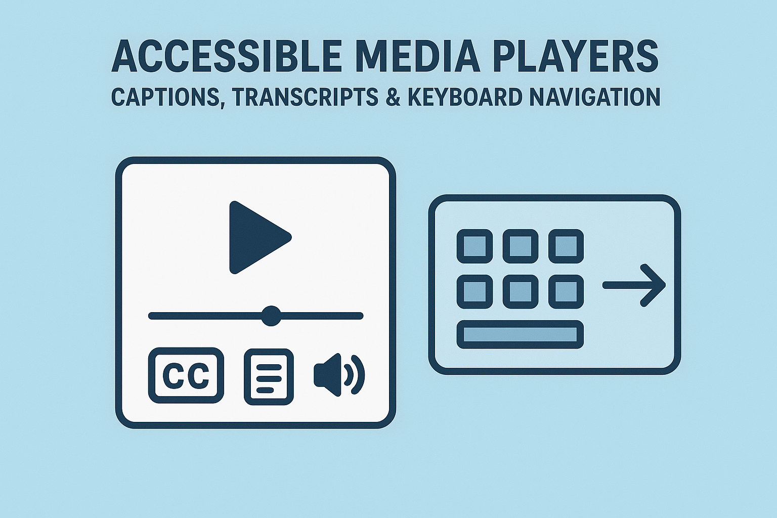 Accessible Media Players — Captions, Transcripts & Keyboard Navigation
