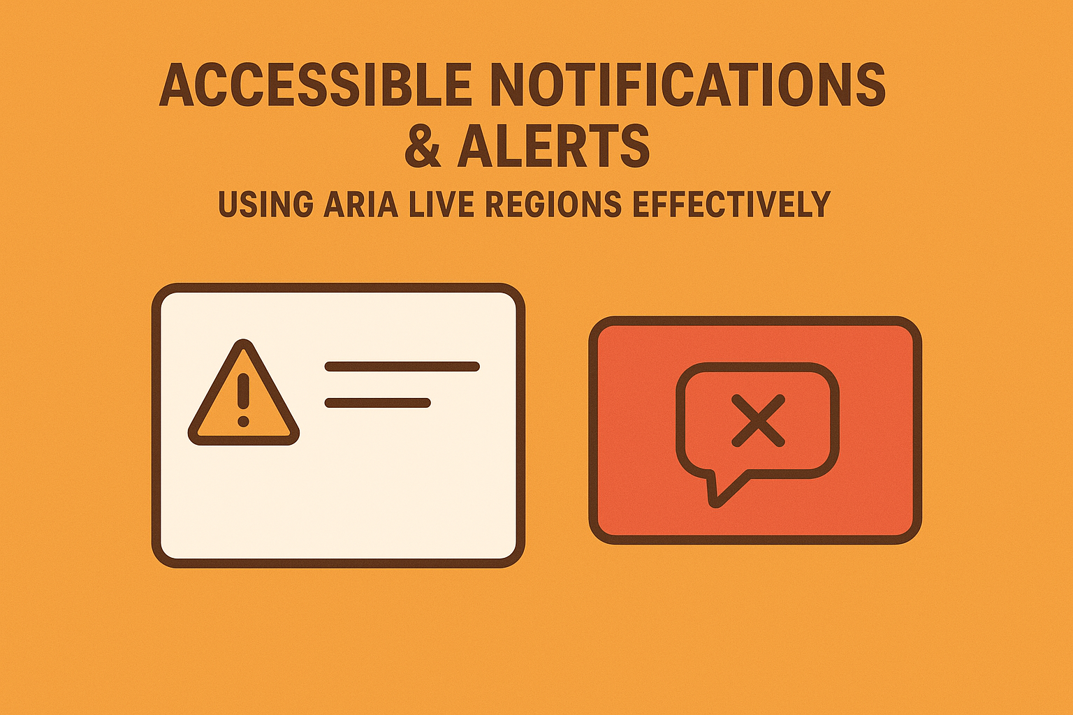 Accessible Notifications & Alerts — Using ARIA Live Regions Effectively