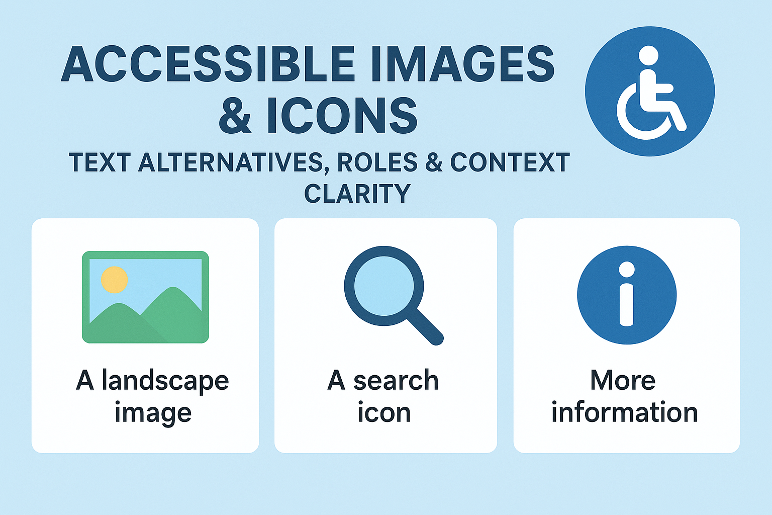 Accessible Images & Icons — Text Alternatives, Roles & Context Clarity