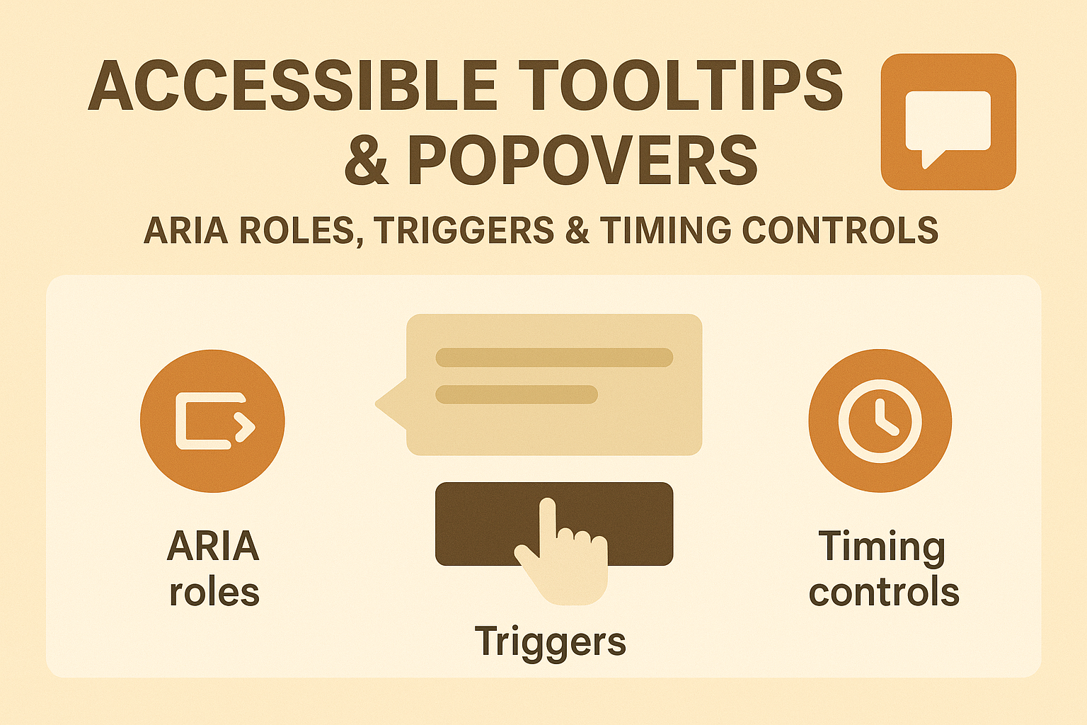 Accessible Tooltips & Popovers — ARIA Roles, Triggers & Timing Controls