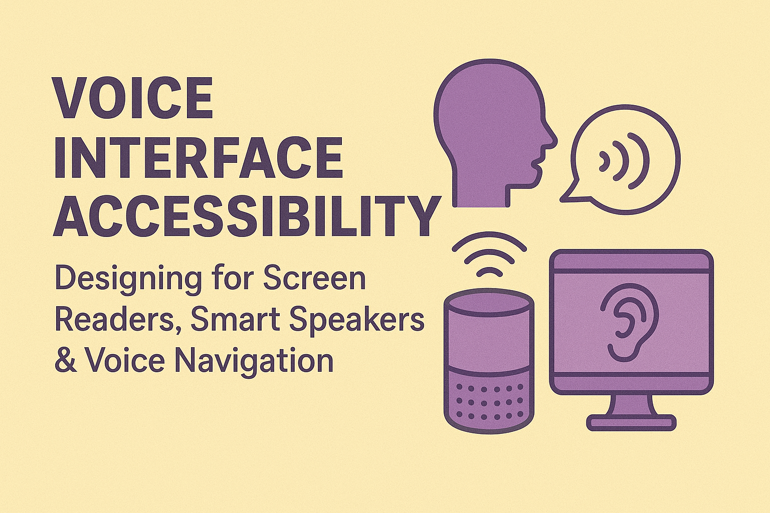 Voice Interface Accessibility — Designing for Screen Readers, Smart Speakers & Voice Navigation