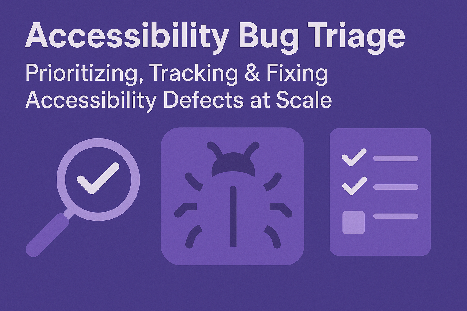 Accessibility Bug Triage — Prioritizing, Tracking & Fixing Accessibility Defects at Scale