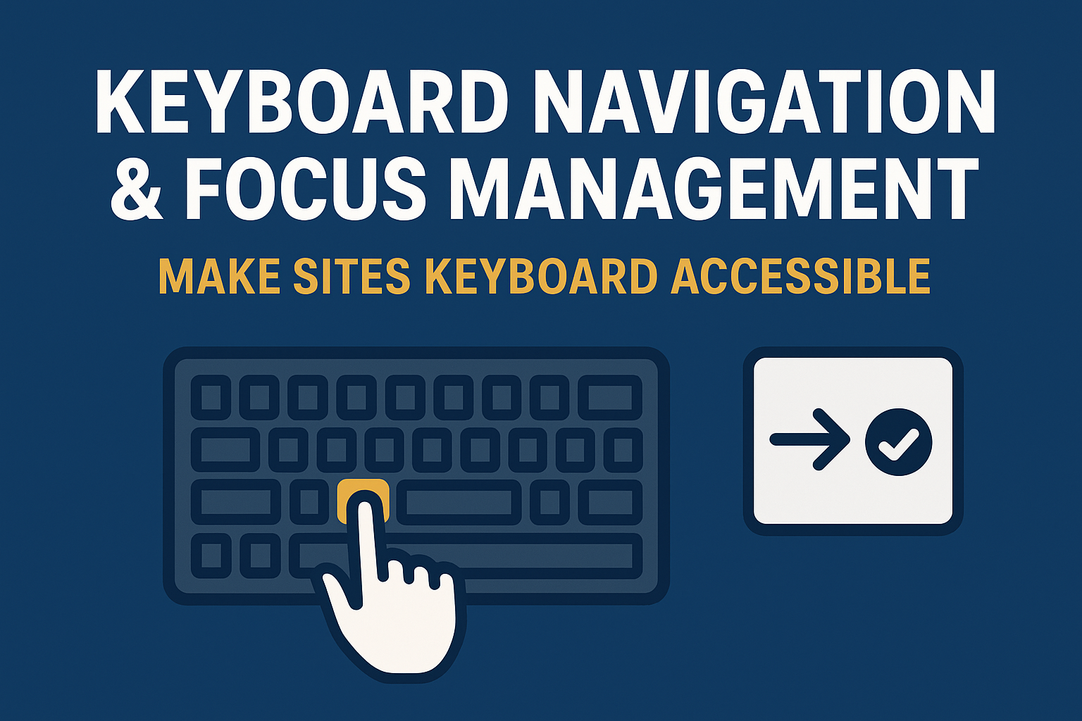 Keyboard Navigation & Focus Management — Make Sites Keyboard Accessible