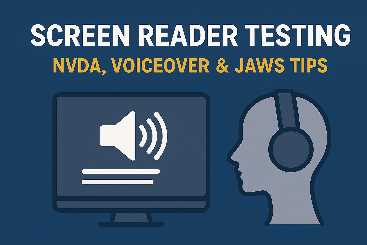 Screen Reader Testing — NVDA, VoiceOver & JAWS Tips