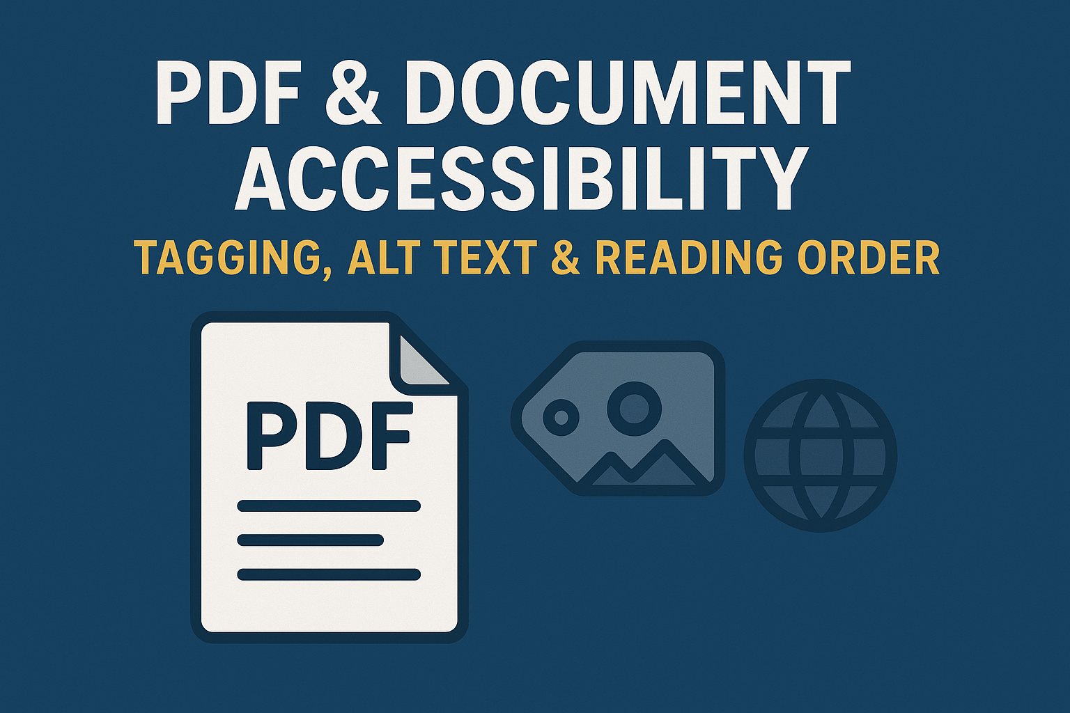 PDF & Document Accessibility — Tagging, Alt Text & Reading Order