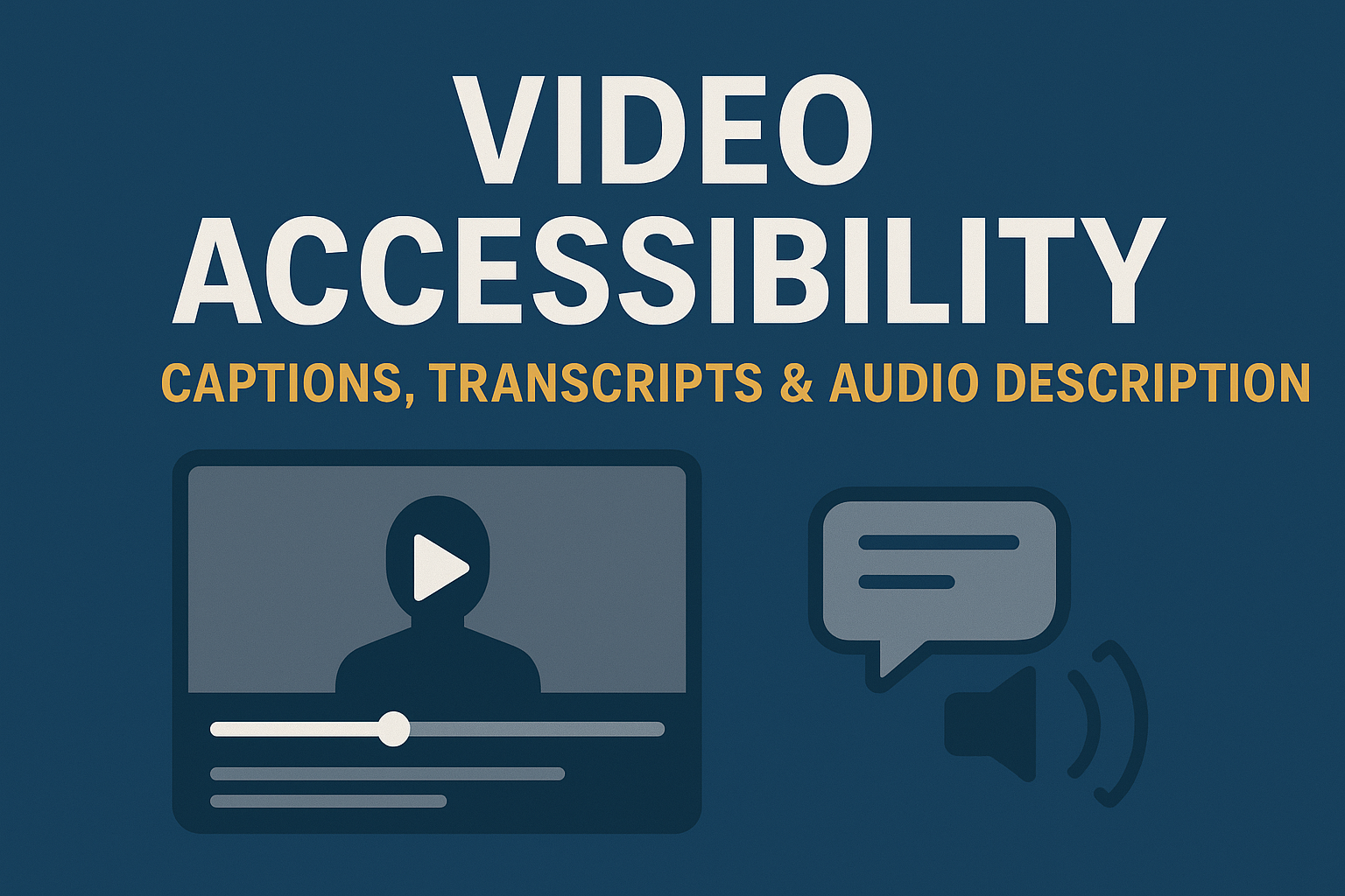 Video Accessibility — Captions, Transcripts & Audio Description
