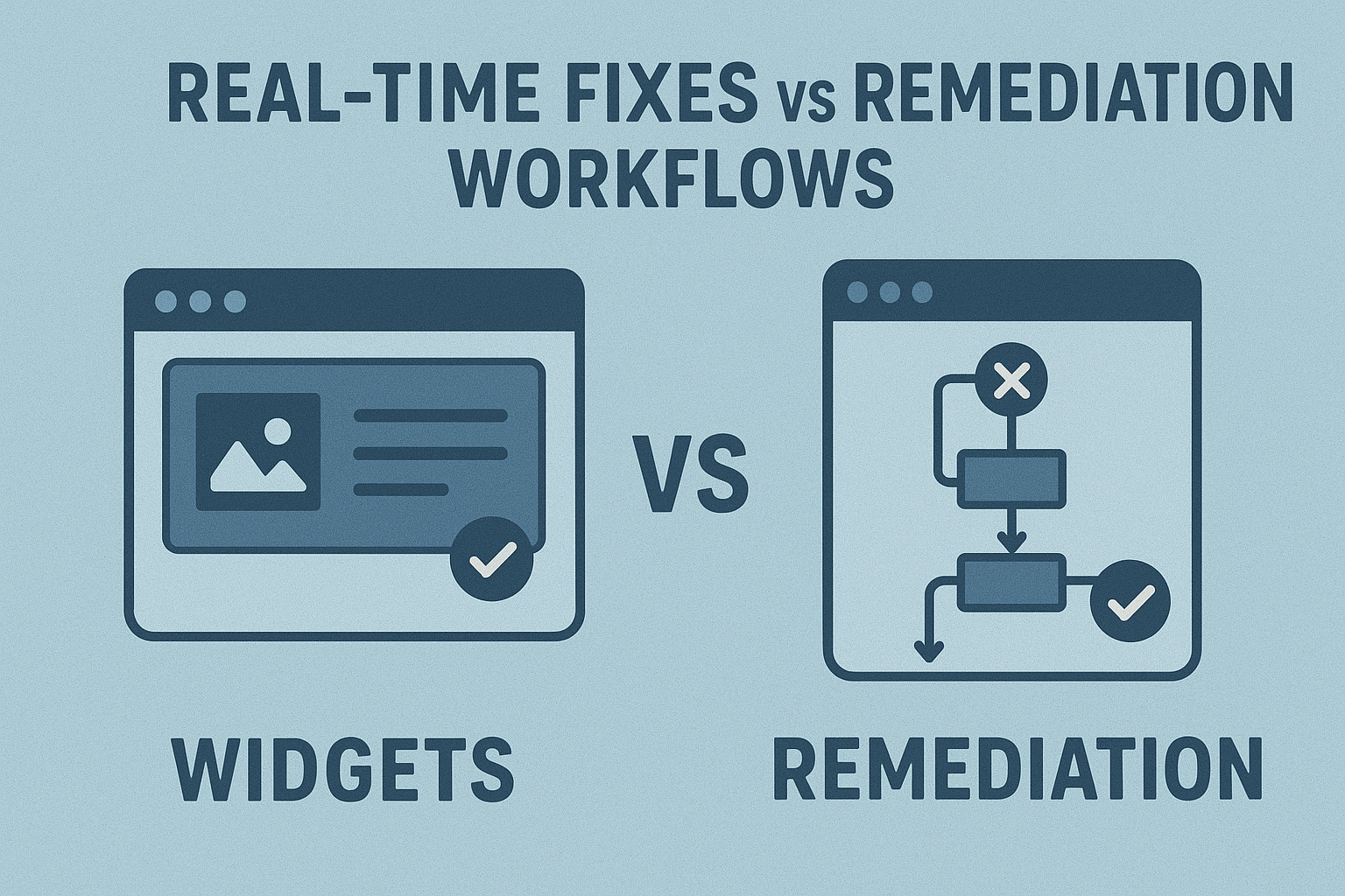 Real‑time Fixes vs Remediation Workflows — Widgets vs Remediation