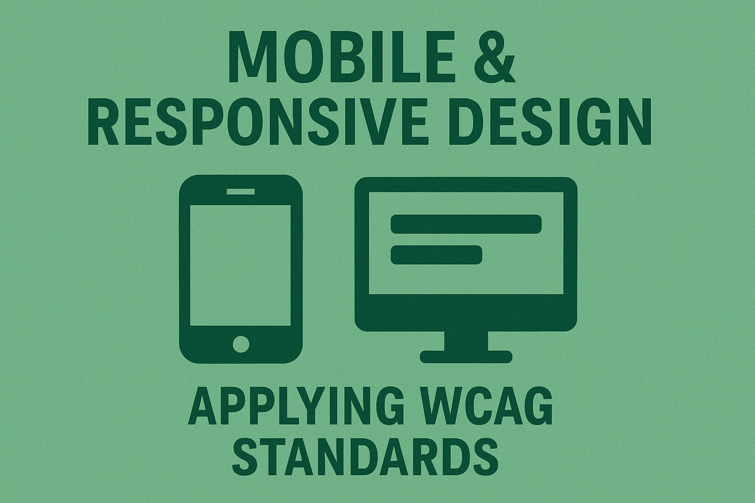 Mobile & Responsive Design — Applying WCAG Standards